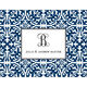 Blue Damask Folded Note Cards Image 3 of 3